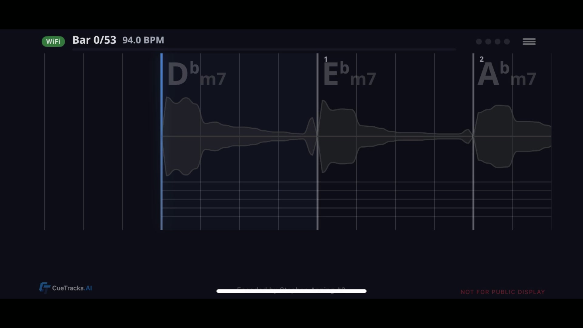 CueTracks live performance display on iPhone